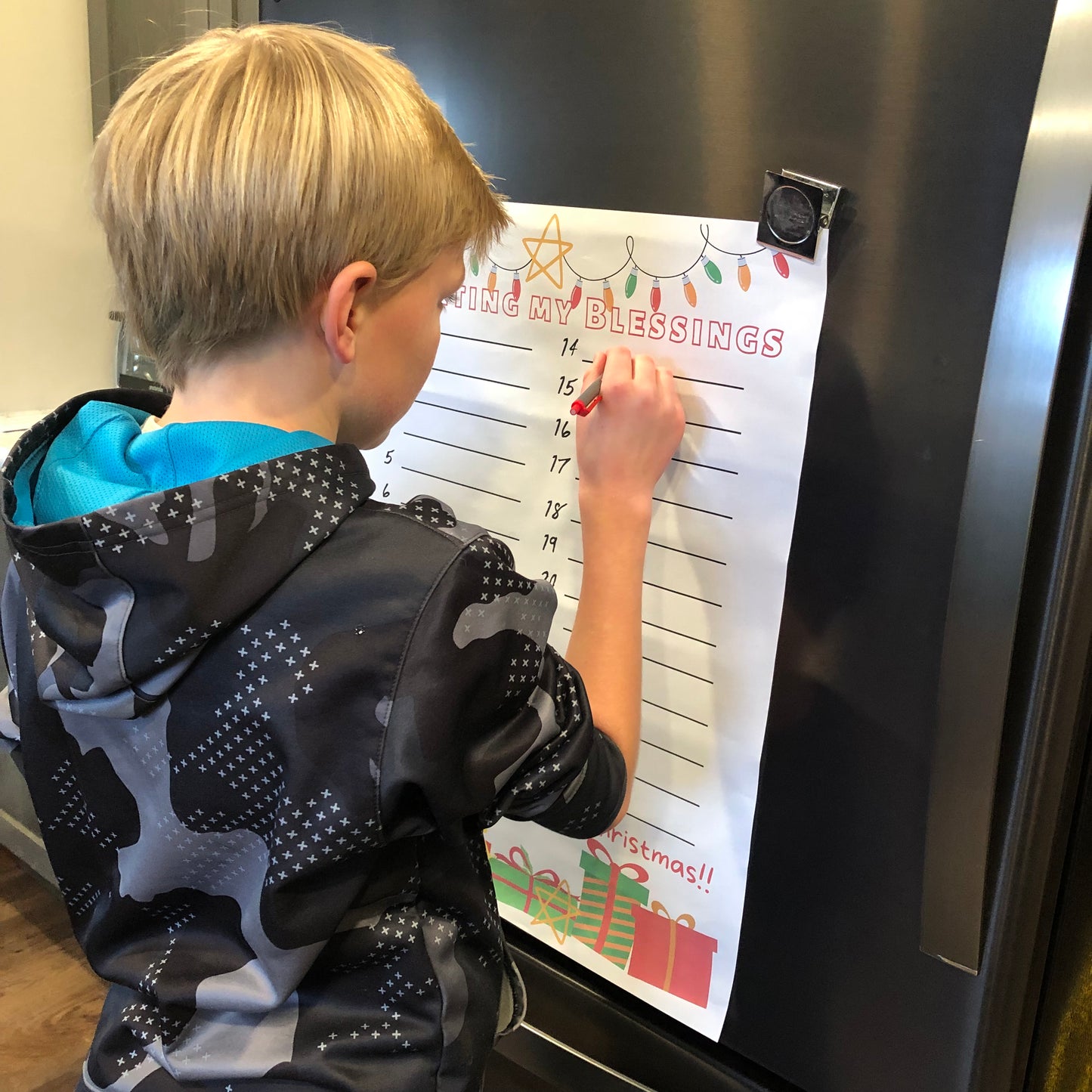 Christmas Thankful advent countdown