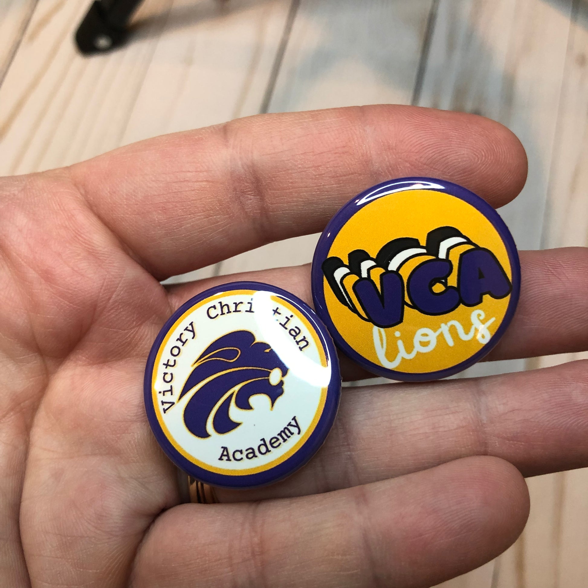 VCA-Victory-Christian-academy-pin-back-button