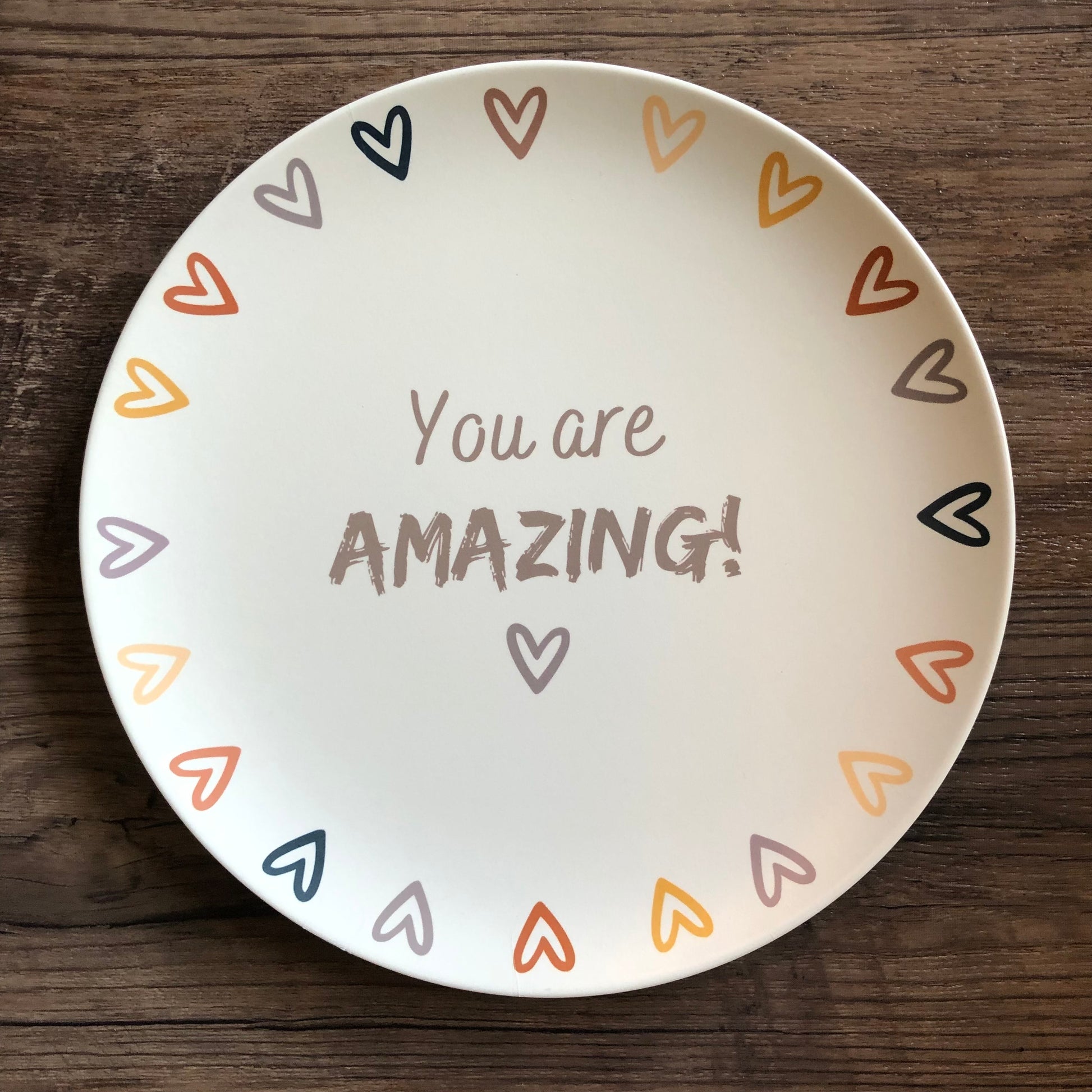 you are amazing neutral color plate